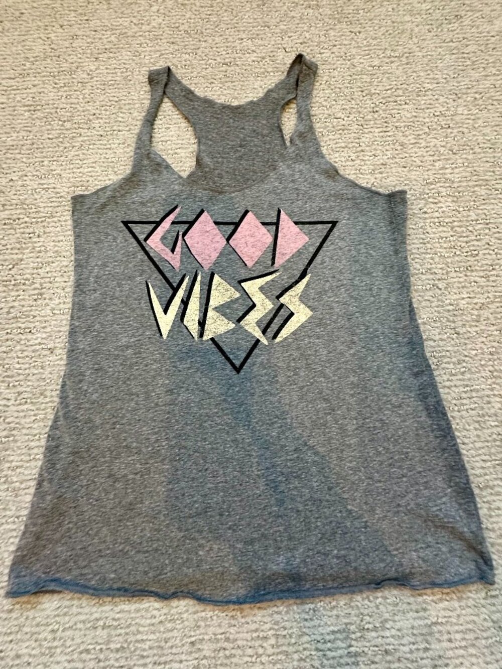 good vibes cotton 80s tank size small